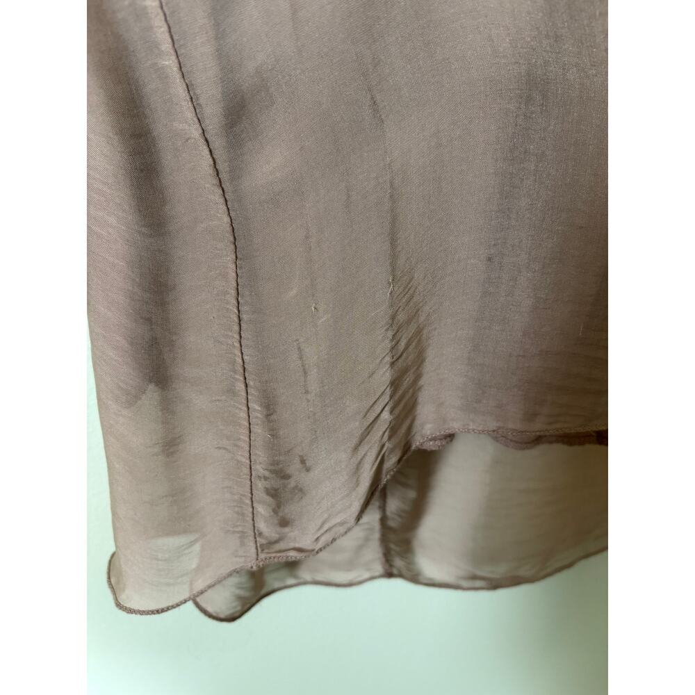 Le Marais Paris Italian Silk Blouse Sheer Ruffle Romantic Ruffle Top - Picture 7 of 7